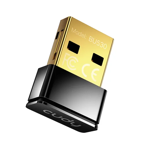 Cudy BU530 diskretni crni USB adapter koji omogućava Bluetooth 5.3 vezu na desktop i laptop računarima