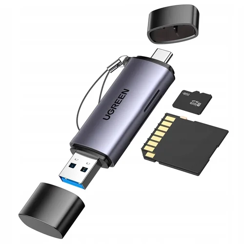 Ugreen CM185 2-u-1 čitač memorijskih kartica sa USB i USB Type C konektorima