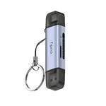 Cudy UH200 2-u-1 čitač memorijskih kartica za telefon ili računar, sivi aluminijumski