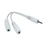 Audio razdelnik stereo 3.5mm muški na 2 ženska - kabl 10 cm – Gembird CCA-415W