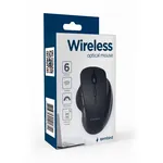 Gembird MUSW-6B-02 crni bežični optički miš sa 6 tastera i USB nano prijemnikom