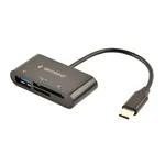 Gembird UHB-CR3-02 USB-C čitač SD i microSD kartica sa dodatnim USB portom