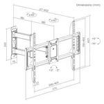 Gembird WM-90ST-01 zglobni zidni nosač za velike televizore do 90 inča i 50 kg