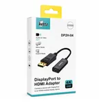 Kettz DP2H-04 4K adapter kabl sa DisplayPort-a na HDMI ženski za povezivanje kompjutera sa televizorom