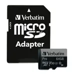 Verbatim Pro 64GB microSDXC memorijska kartica 47042 sa SD adapterom