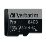 Verbatim Pro 64GB microSDXC memorijska kartica 47042 sa SD adapterom