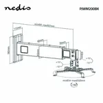 Nedis PJWM200BK zidni nosač projektora sa podesivim krakovima