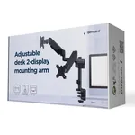 Podesivi držač za sto sa dve ruke za dva monitora 17-32 inča Gembird MA-DA2P-01