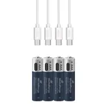 MediaRange MRBAT160 litijumske baterije sa USB-C punjenjem 1.5V AAA 500mAh  4 komada