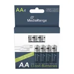 MediaRange MRBAT161 USB-C punjive baterije 1.5V AA Li-Ion - pakovanje sa 4 komada