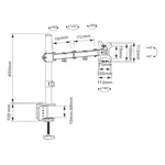 Gembird MA-D1-033 podesivi stoni nosač za monitor sa jednom rukom