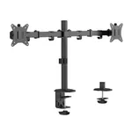 Gembird MA-D2-01 stoni nosač za dva monitora sa podesivim rukama u crnoj boji
