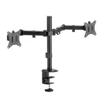 Gembird MA-D2-01 stoni nosač za dva monitora sa podesivim rukama u crnoj boji