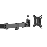 Gembird MA-D2-01 stoni nosač za dva monitora sa podesivim rukama u crnoj boji