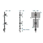 Gembird MA-D2-02 nosač za monitore sa VESA 75x75 i 100x100 sistemom kačenja