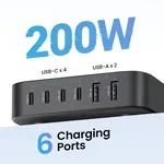 UGREEN Nexode CD271 stoni punjač sa 6 USB portova za laptopove i pametne telefone