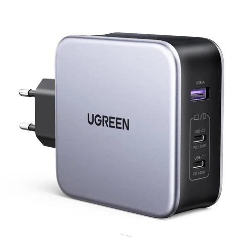 UGREEN CD289 3-u-1 brzi punjač sa PD USB Type-C i USB-A portovima za istovremeno napajanje uređaja