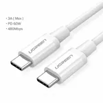 Ugreen US264 60518 - beli USB Type-C kabl za brzo punjenje i prenos podataka za telefon ili laptop
