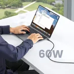 Ugreen US286 50997 - crni USB Type-C kabl za brzo punjenje i prenos podataka za laptop ili telefon