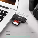 UGREEN CM104 USB 3.0 adapter za SD i microSD memorijske kartice - eksterni čitač za brz prenos fajlova
