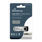 MediaRange MR1955 USB Type-C fleš memorija 256GB sa rotirajućim aluminijumskim kućištem