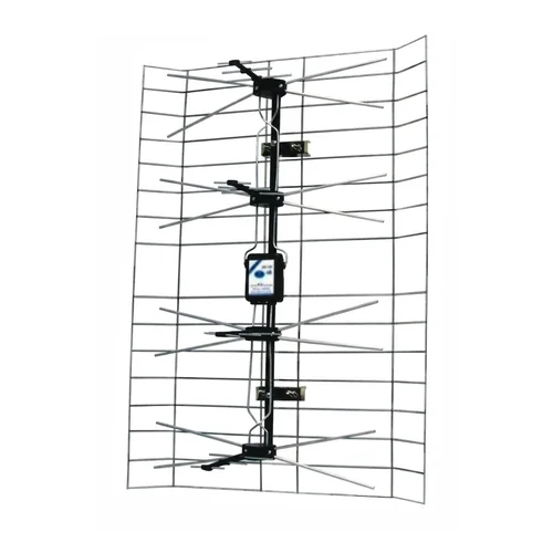 Vega ANT-408 spoljašnja mrežasta antena za televizor sa pojačalom 15-32 dB za prijem DVB-T2 signala